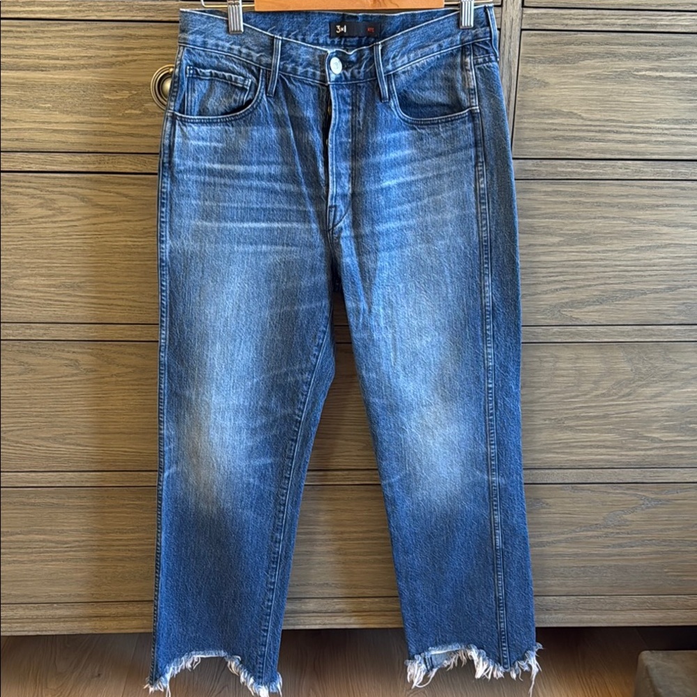 Men's Distressed Blue Jeans